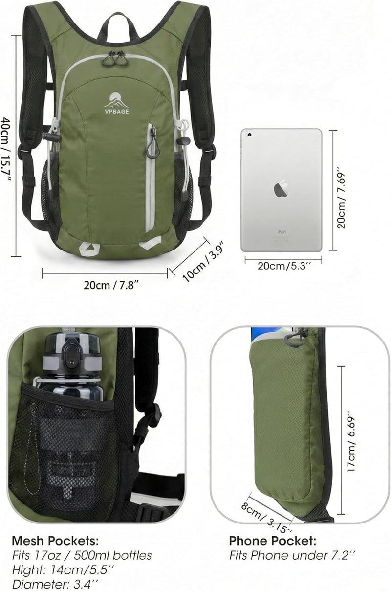 VPBAGE Store Foldable Small Hiking Backpack with 3 Strap Pockets – Lightweight 300D Spill-proof Daypack for Men Women – Packable Small Travel Backpack with Chest Strap & Trekking Pole Holder – Durable Outdoor Bag - Image 5